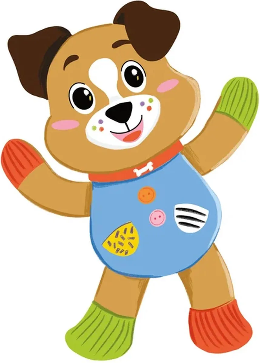 Clementoni Pete the Puppy Knuffelhond - Meerkleurig