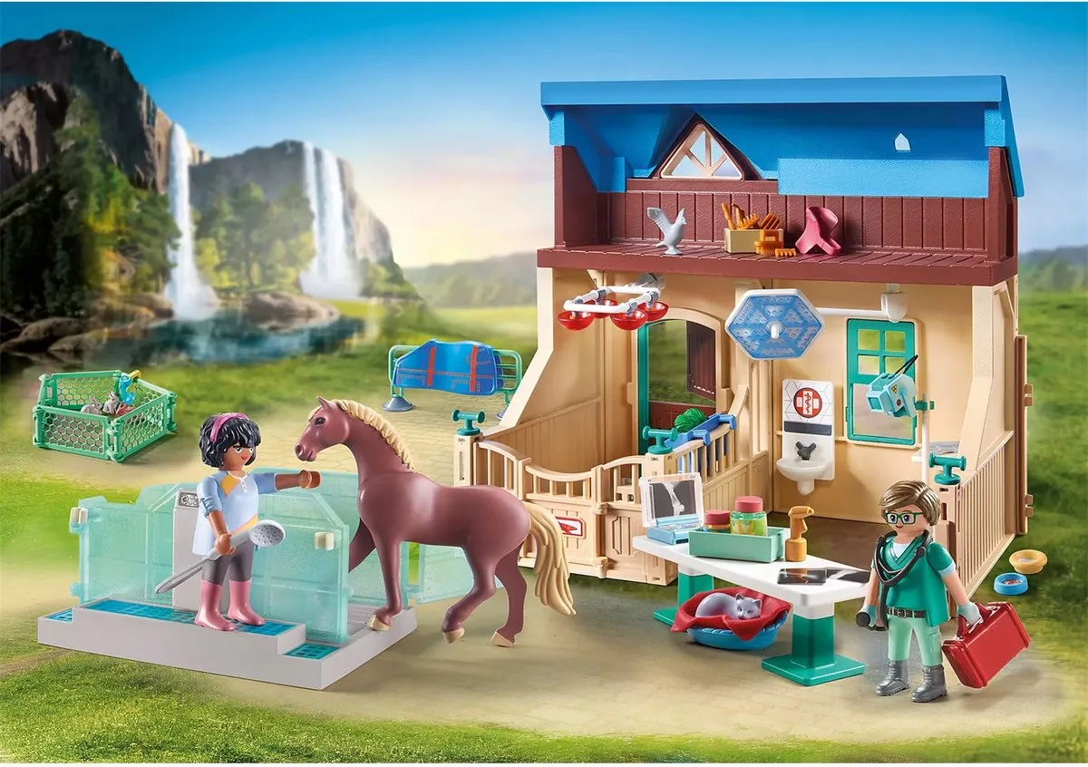 Playmobil Horses of Waterfall Paardrijtherapie & Dierenartsenpraktijk 71352 - Multikleur