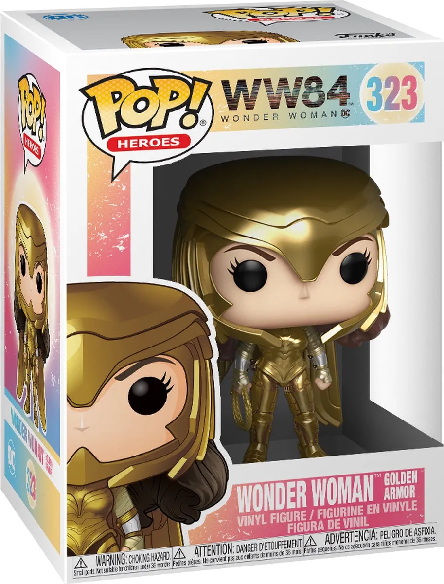 Funko Pop! Heroes DC Wonder Woman Golden Armor 9cm - Multicolor