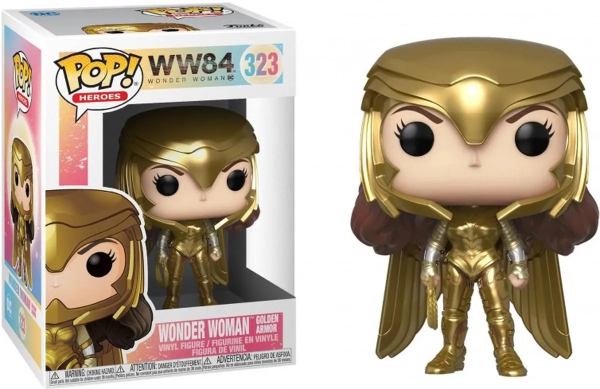 Funko Pop! Heroes DC Wonder Woman Golden Armor 9cm - Multicolor