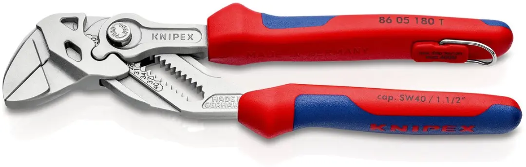 Knipex 8605180TBK Sleuteltang met borghaak