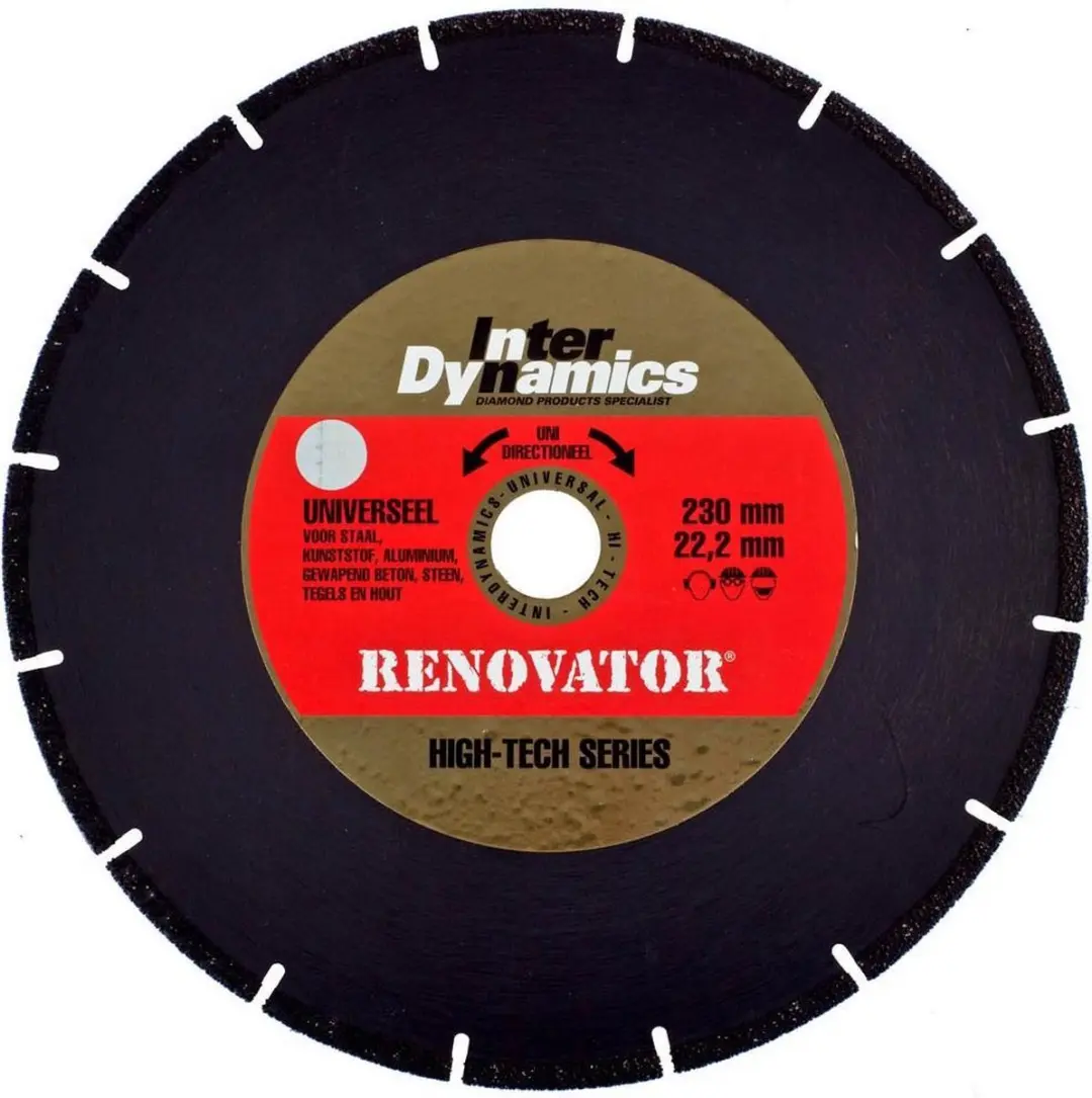 Interdynamics renovator standard diamantdoorslijpschijf
