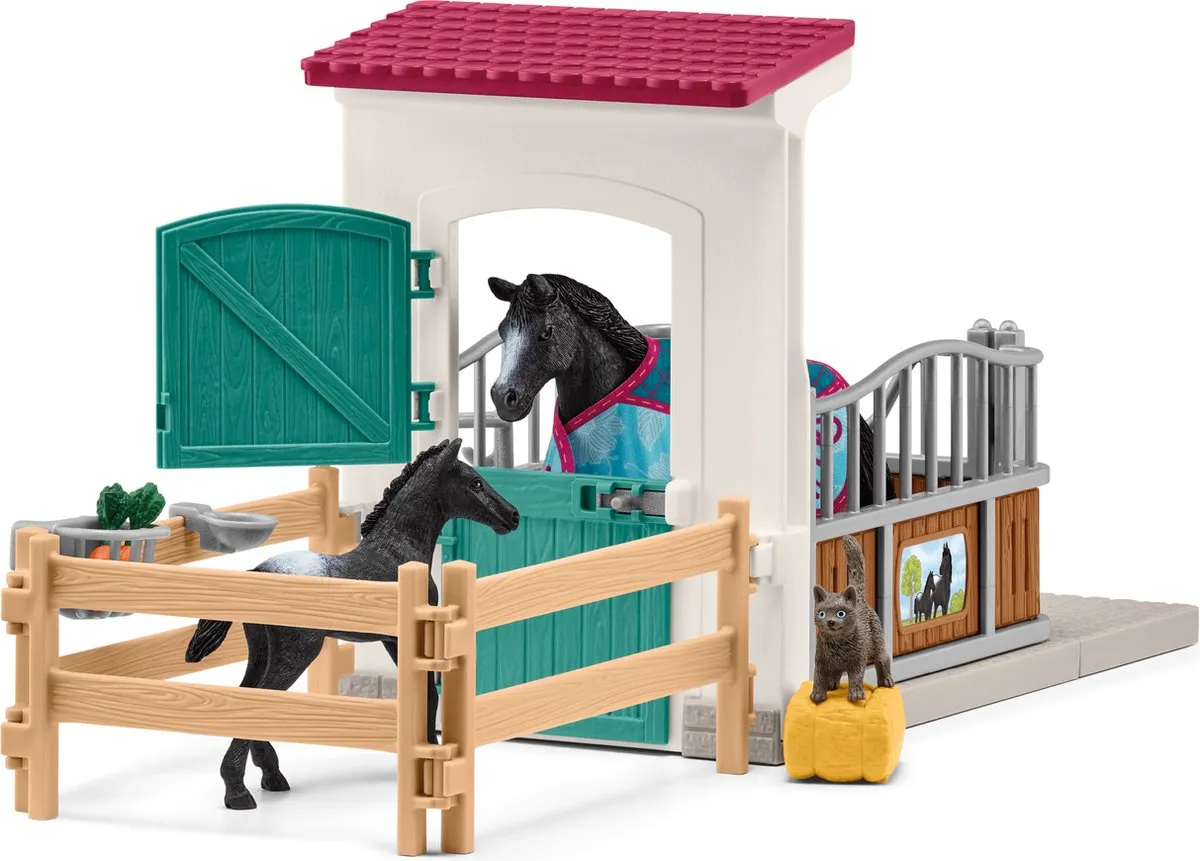 Schleich Horse Club Paardenbox 42611 - Merrie & Veulen - Multikleur