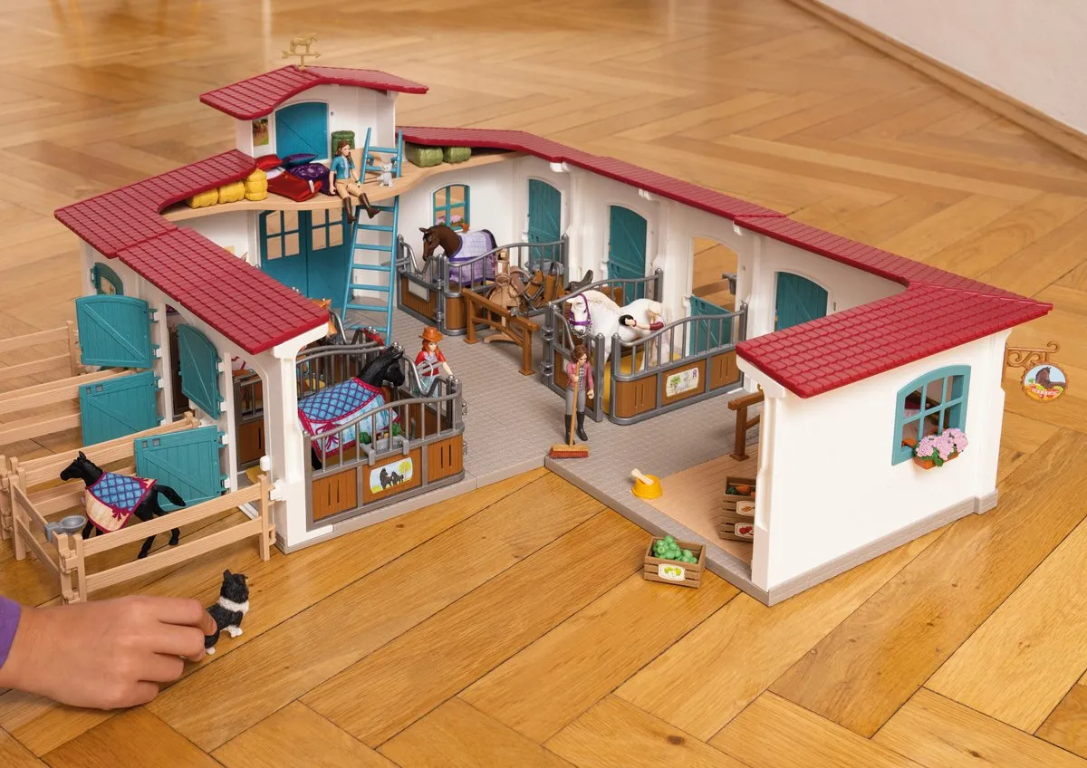 Schleich Horse Club Paardenbox 42611 - Merrie & Veulen - Multikleur