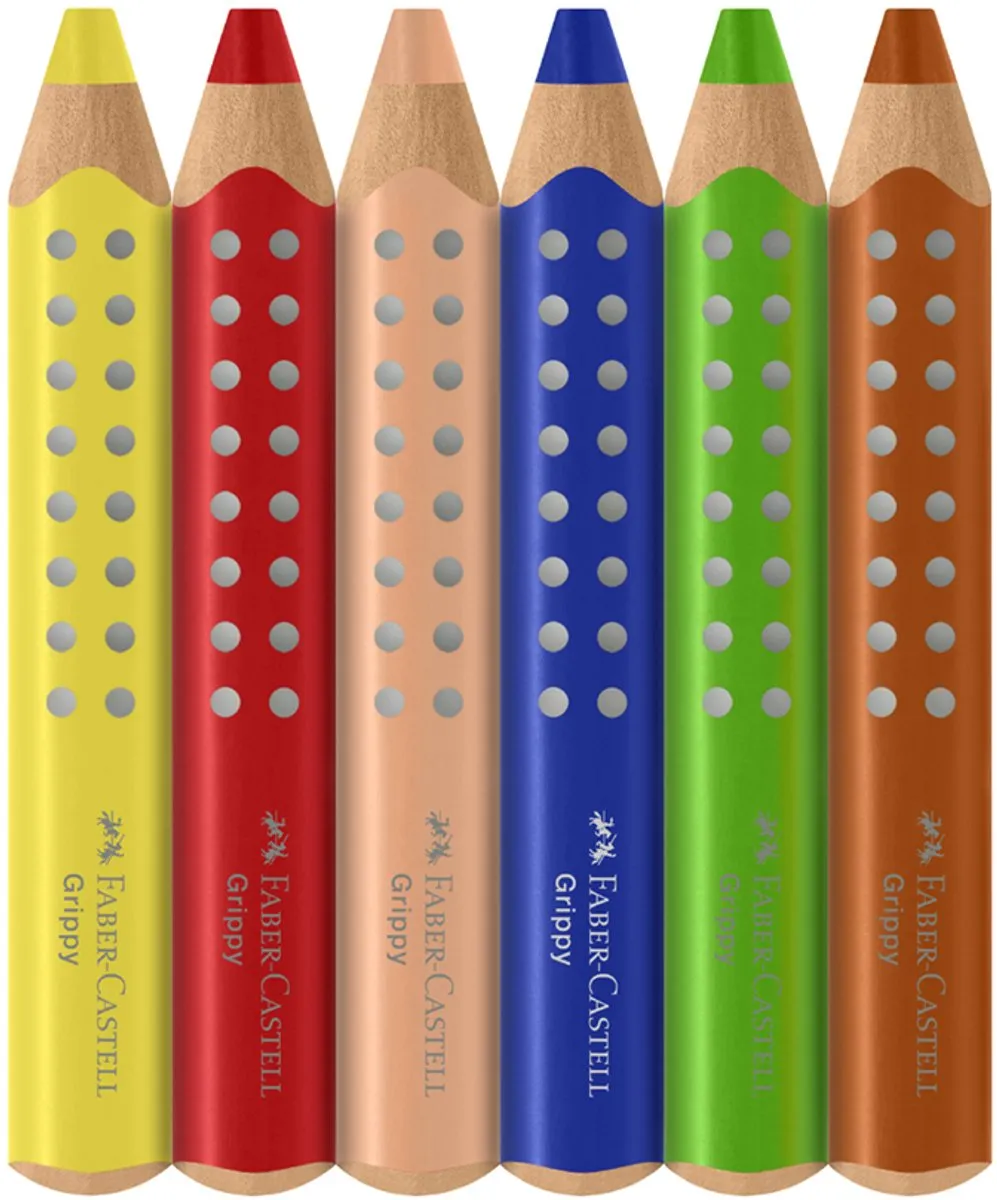 Faber-Castell Grippy XXL Kleurpotlood - 6 Stuks FC-110630 - afbeelding 3 van 3