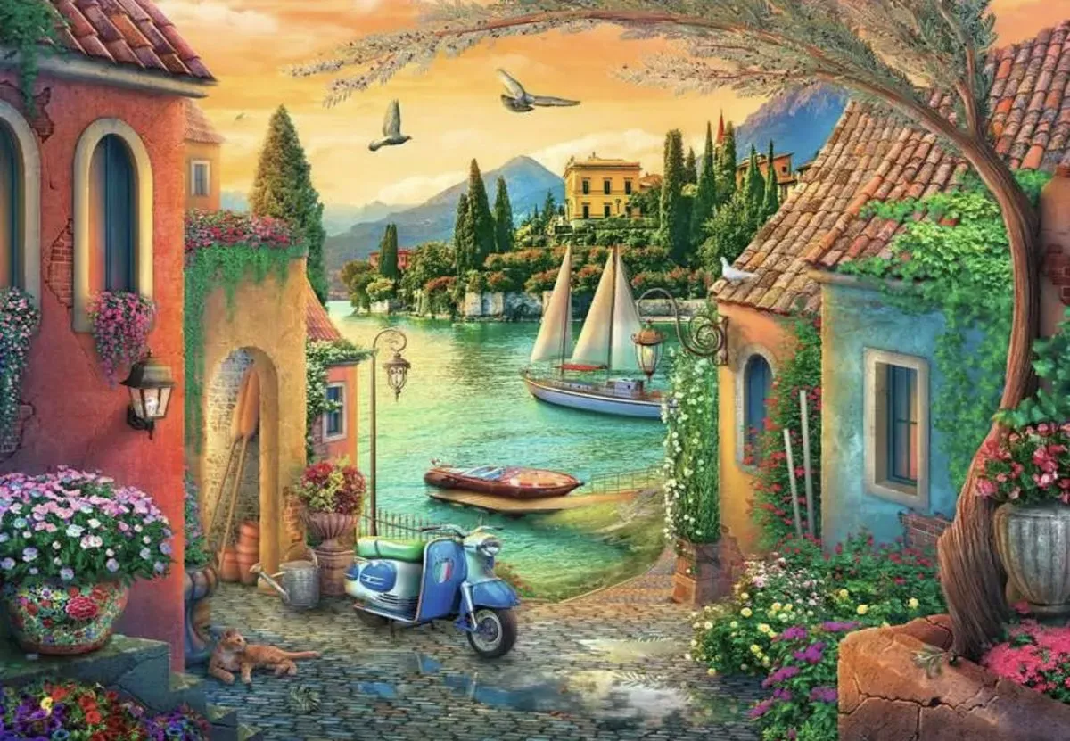 Ravensburger Europese Villa Views Puzzel 750 XL Stuks - Multicolor