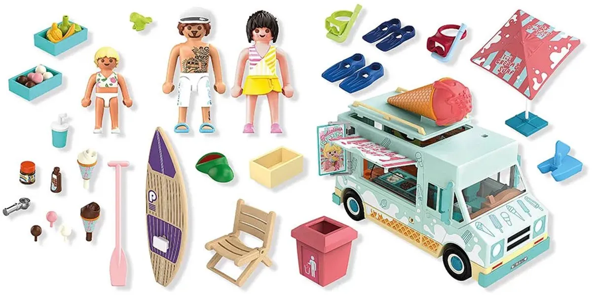Playmobil My Life IJscowagen met Surfshop 71904 - Multicolor