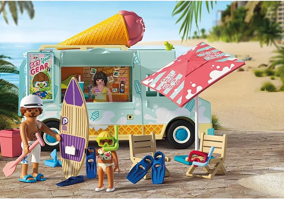 Playmobil My Life IJscowagen met Surfshop 71904 - Multicolor
