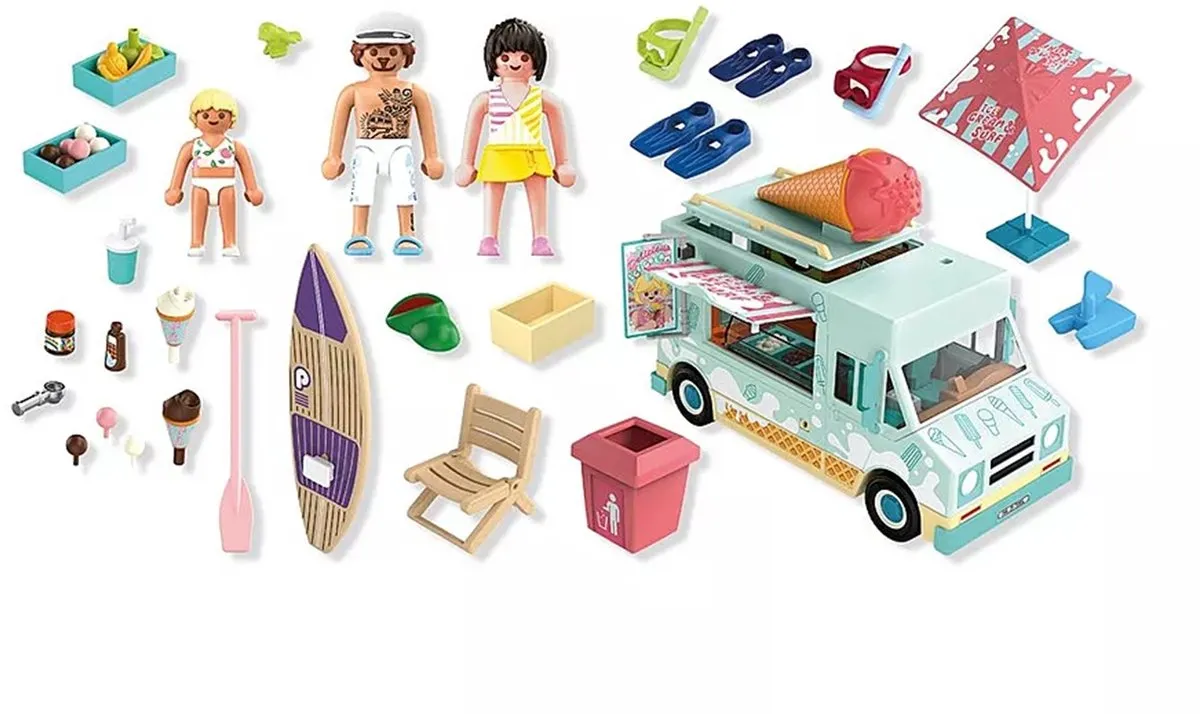 Playmobil My Life IJscowagen met Surfshop 71904 - Multicolor
