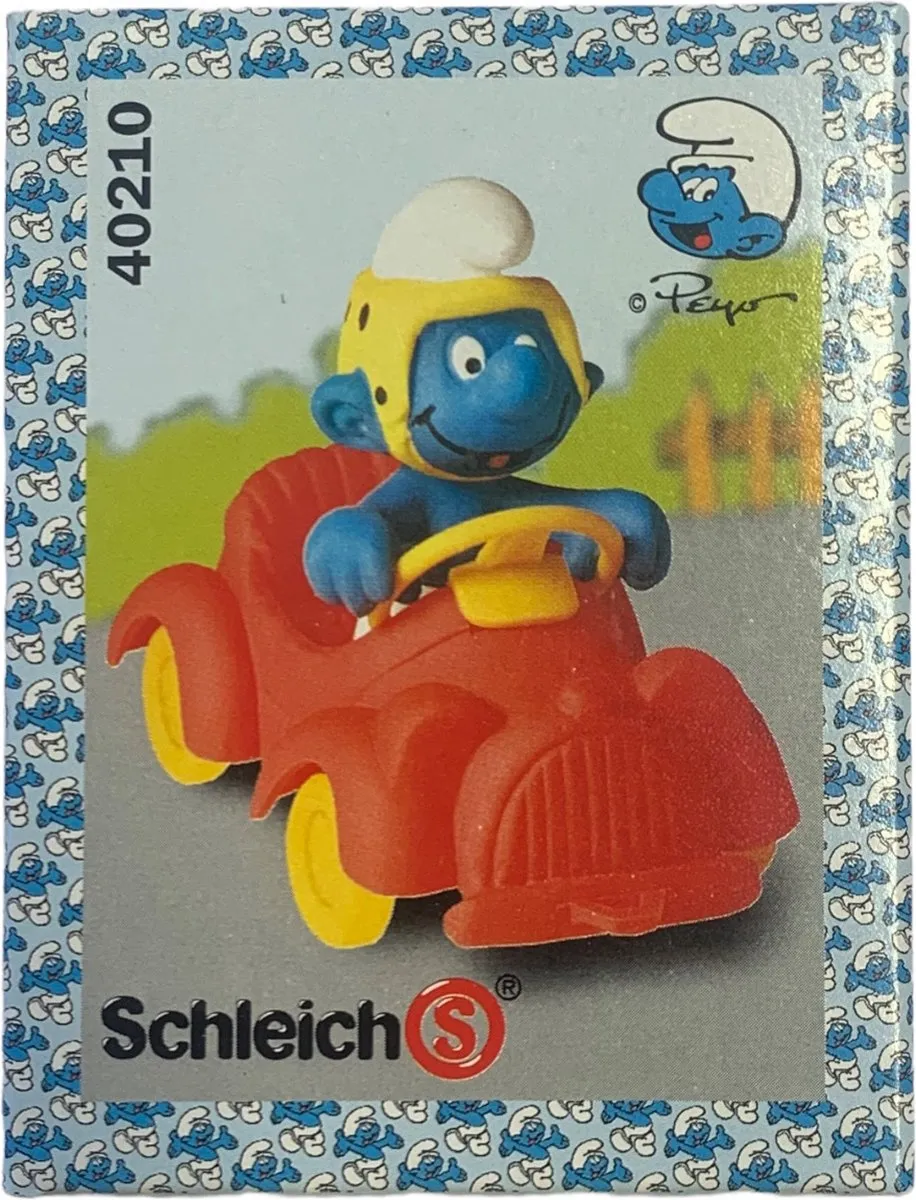 Schleich Smurf in Rode Auto 40210