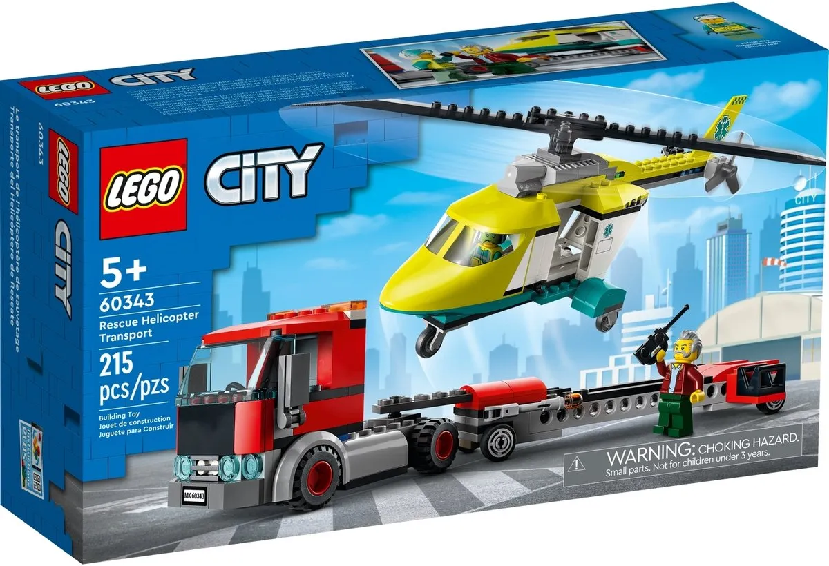 LEGO City Reddingshelikopter 60343 - 215 Stukken