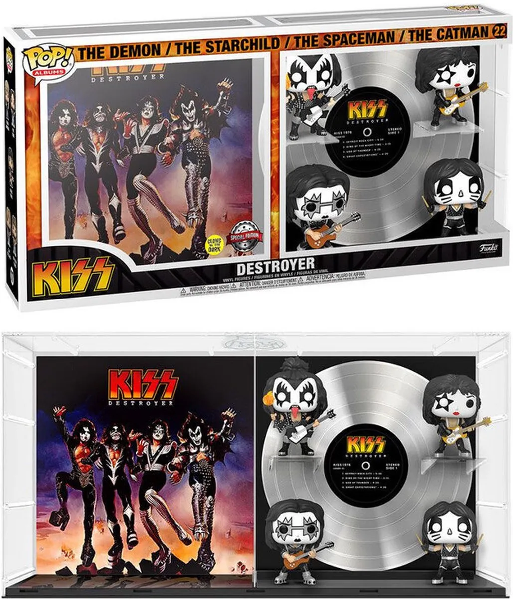 Funko Pop! Albums Deluxe KISS Destroyer Glow-in-the-Dark