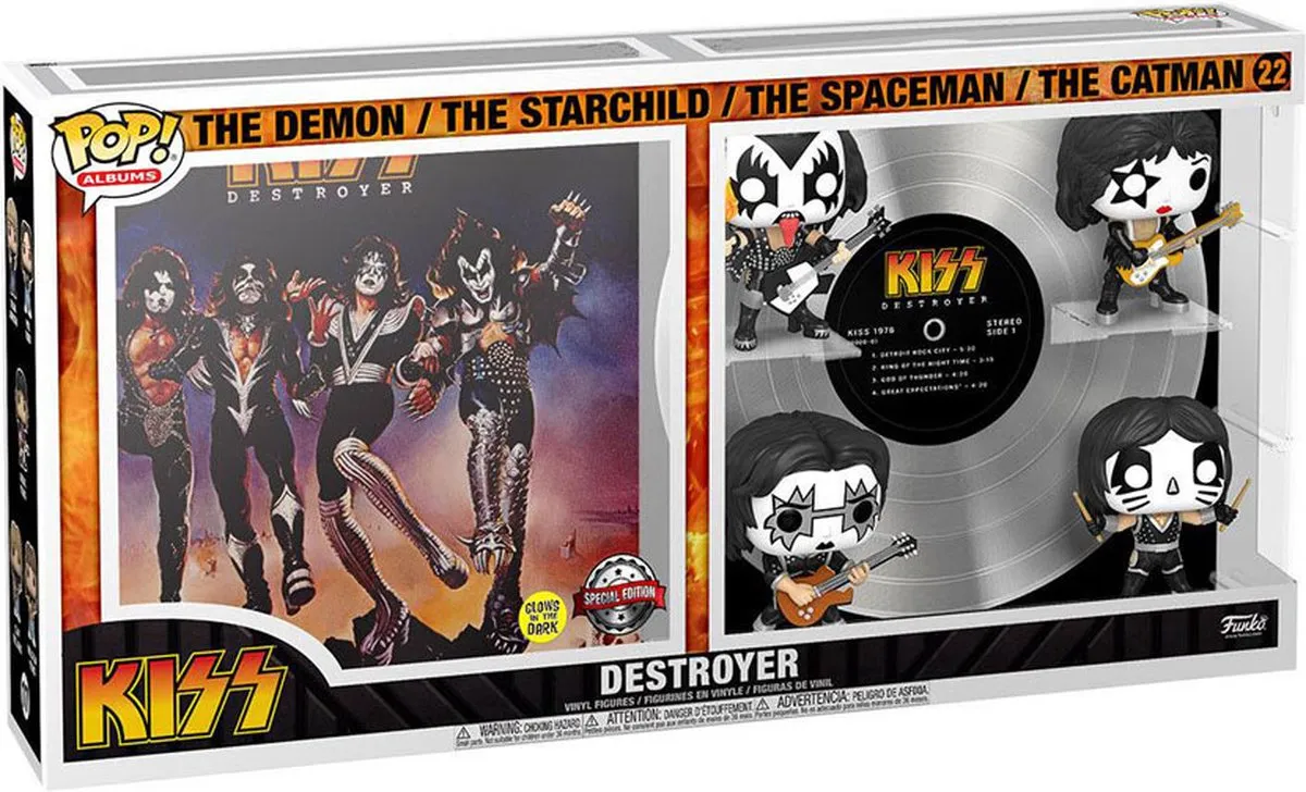 Funko Pop! Albums Deluxe KISS Destroyer Glow-in-the-Dark