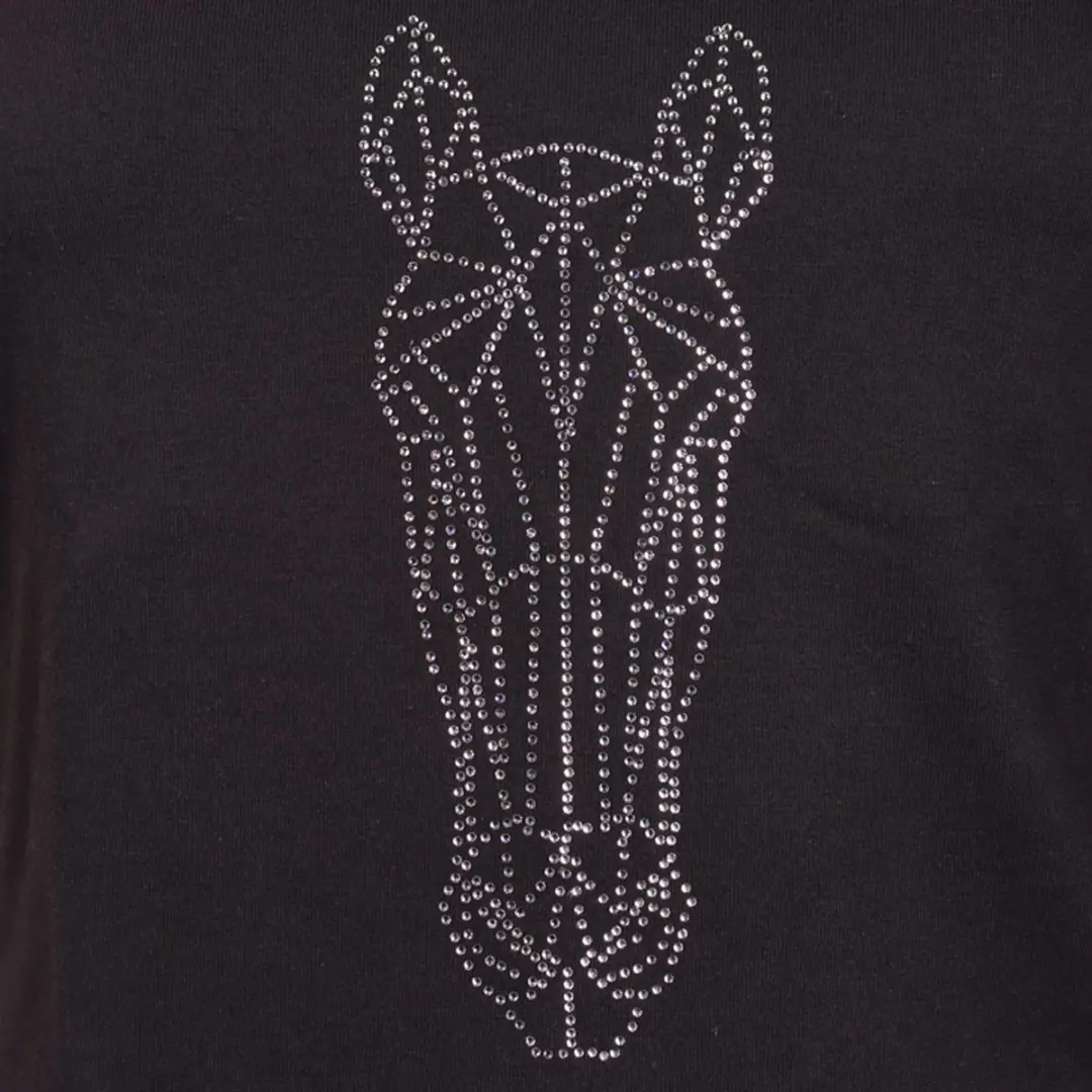 Epplejeck Ejglitter Horse Shirt - XS - Zwart-zilver - afbeelding 4 van 5