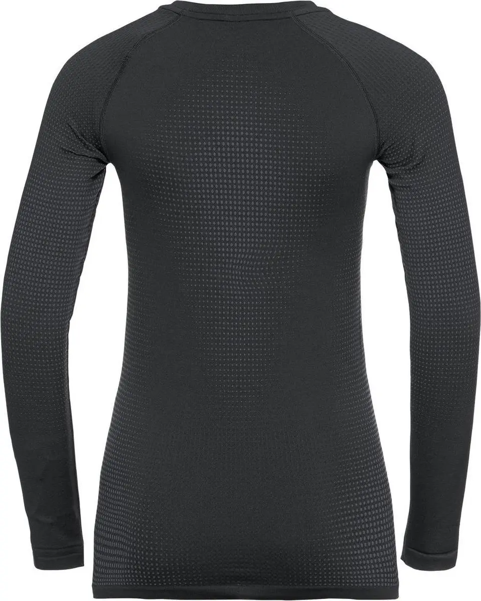 ODLO Bl Top Crew Neck L/S Performance Warm Eco Thermoshirt Dames XS - Zwart/Grijs - afbeelding 3 van 6