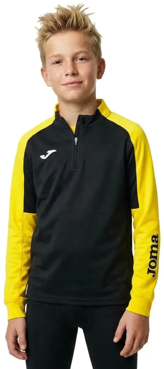 Joma Eco Championship Sweatshirt - Zwart/Geel - 7-8 jaar - afbeelding 4 van 4