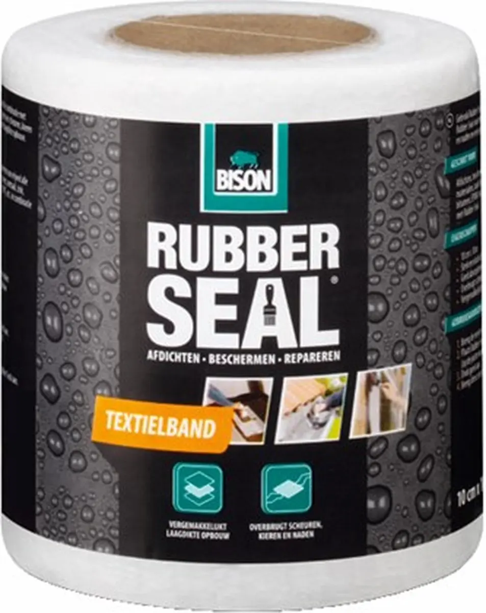 Bison Rubber Seal Textielband 10cm x 10m