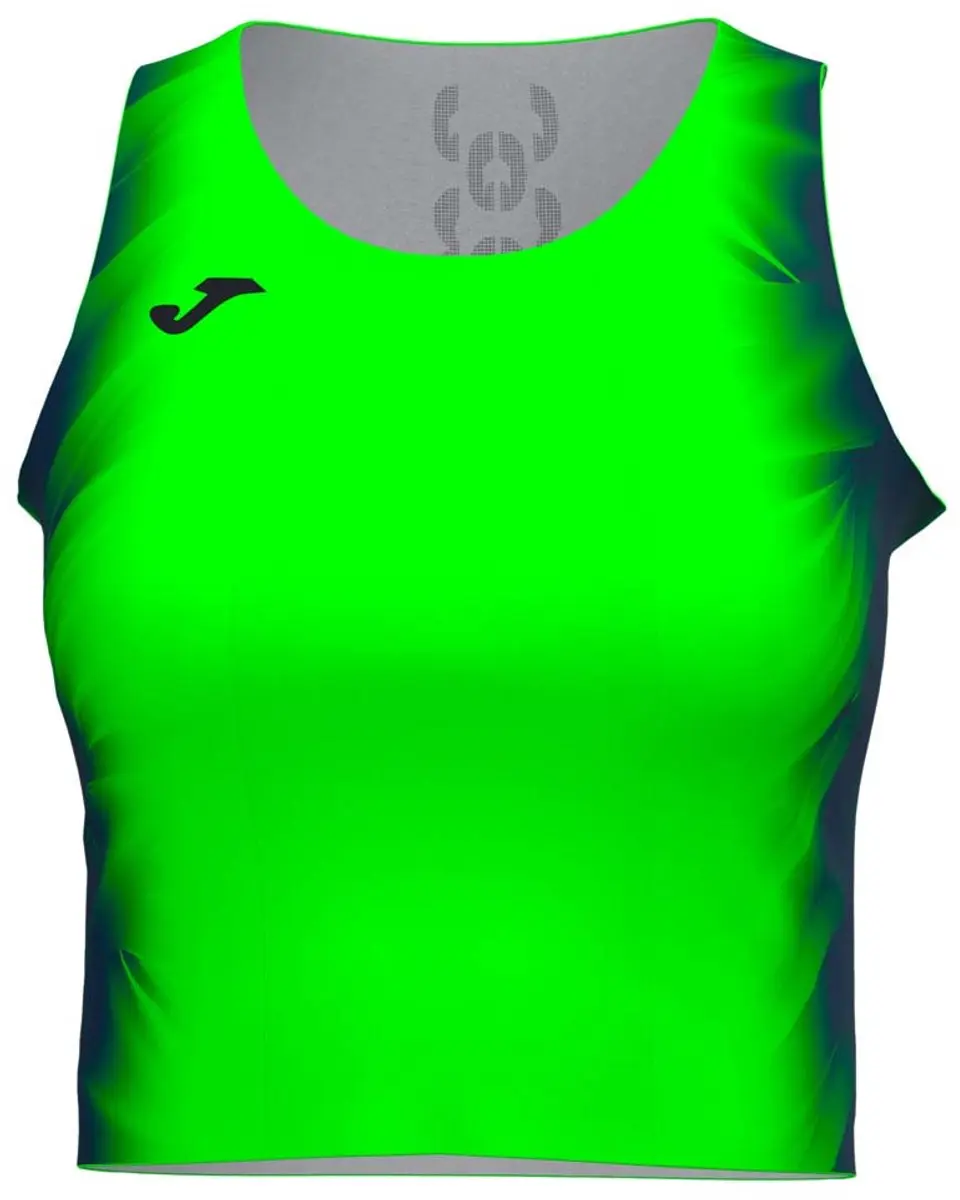 Joma Elite Xi Mouwloos T-shirt M - Fluor Green/Navy - afbeelding 4 van 6