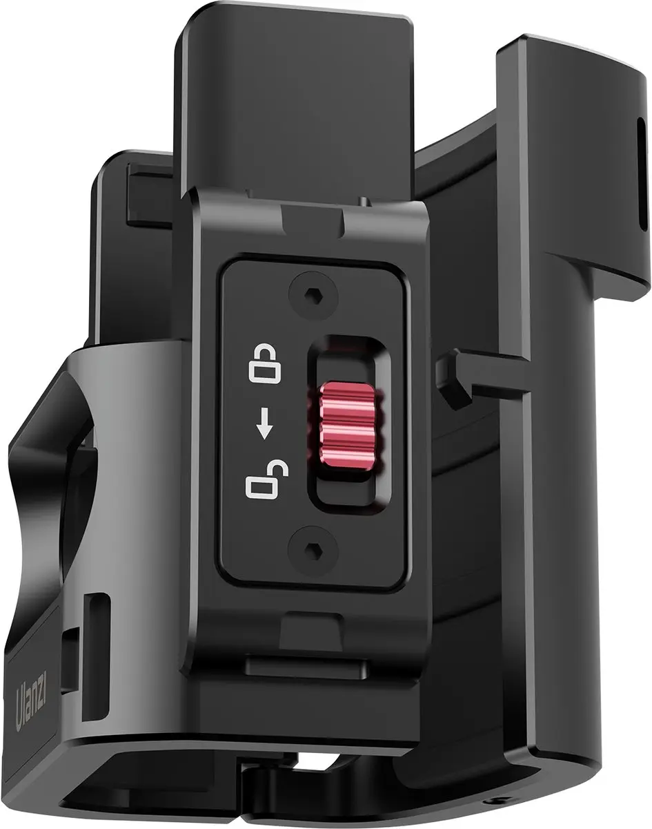 Ulanzi PK-06 Uitbreidingsadapter DJI Osmo Pocket 3 - Koudschoen & 1/4" - Aluminium Zwart