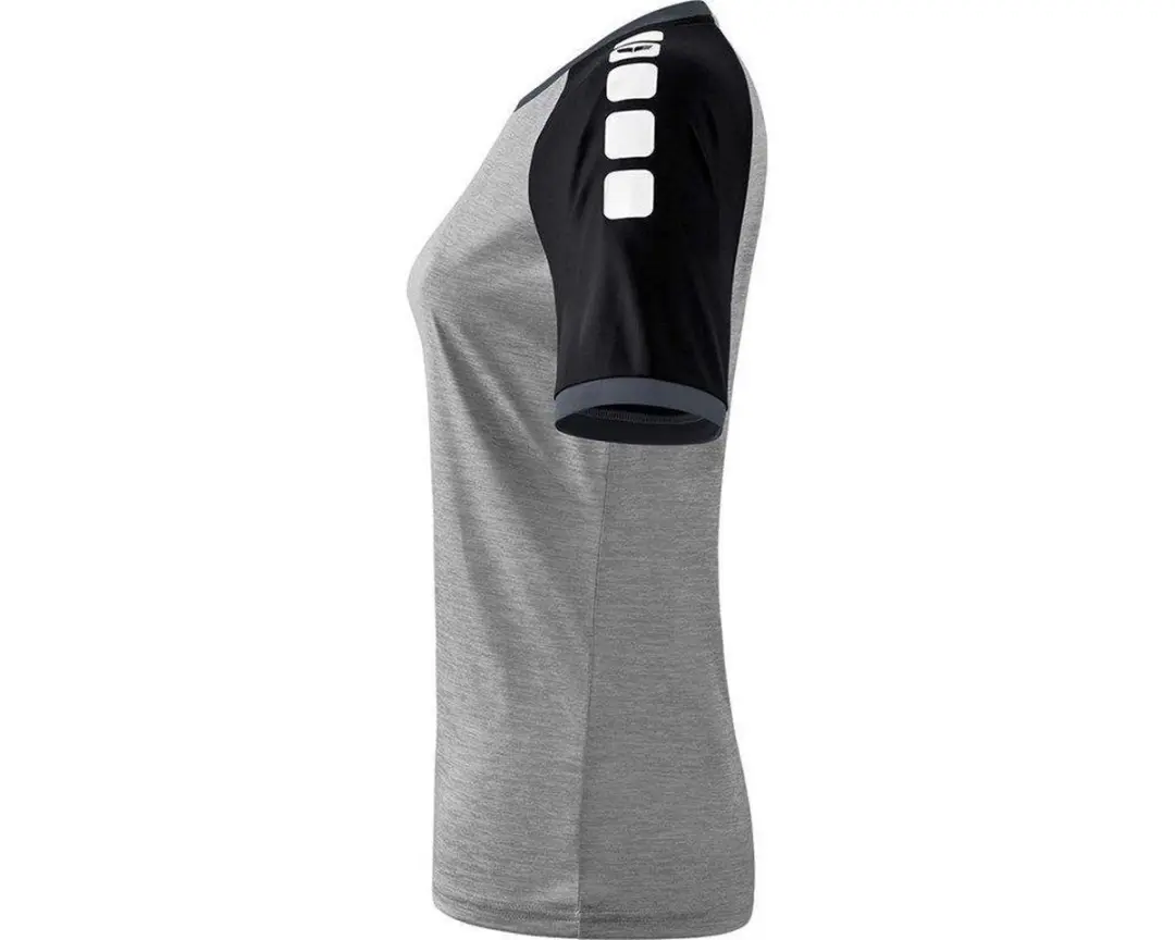Erima Zenari 3.0 Shirt Korte Mouw Dames - Grijs Melange/Donkergrijs XXXL - afbeelding 2 van 3