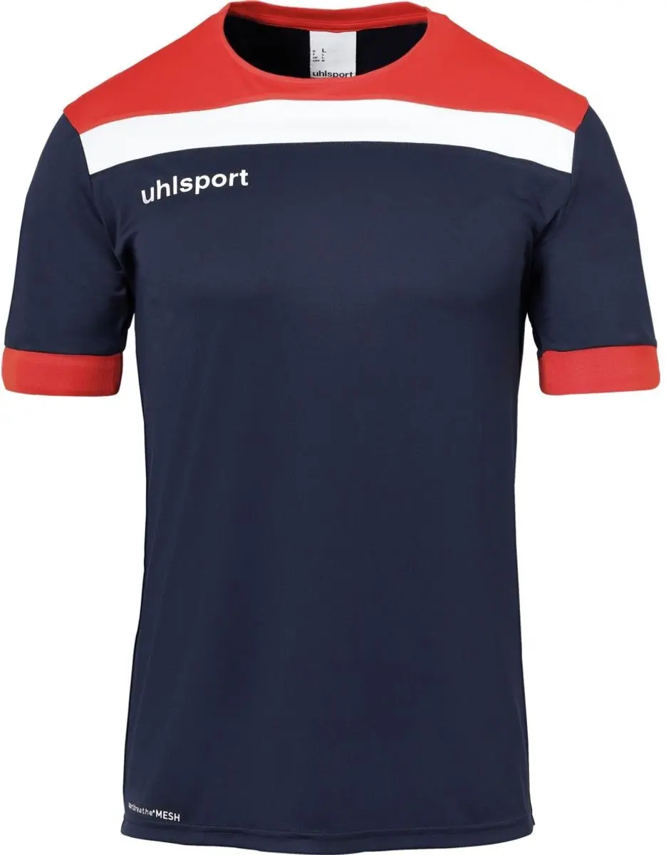 Uhlsport Offense 23 Shirt Kinder - Maat 164 - Marine/Rood/Wit