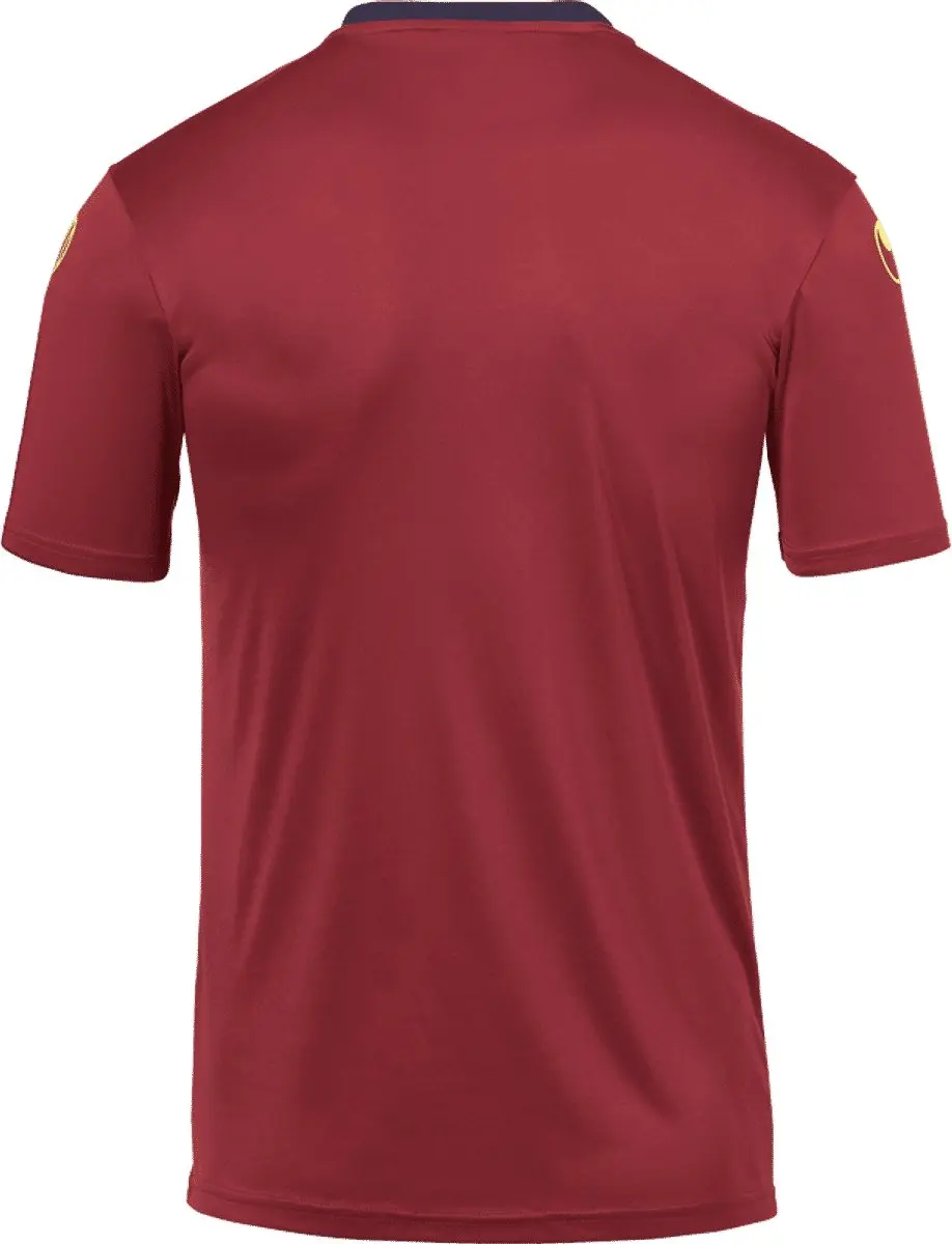 Uhlsport Offense 23 T-Shirt Kinderen - 116 - Bordeaux/Marine/Fluogeel