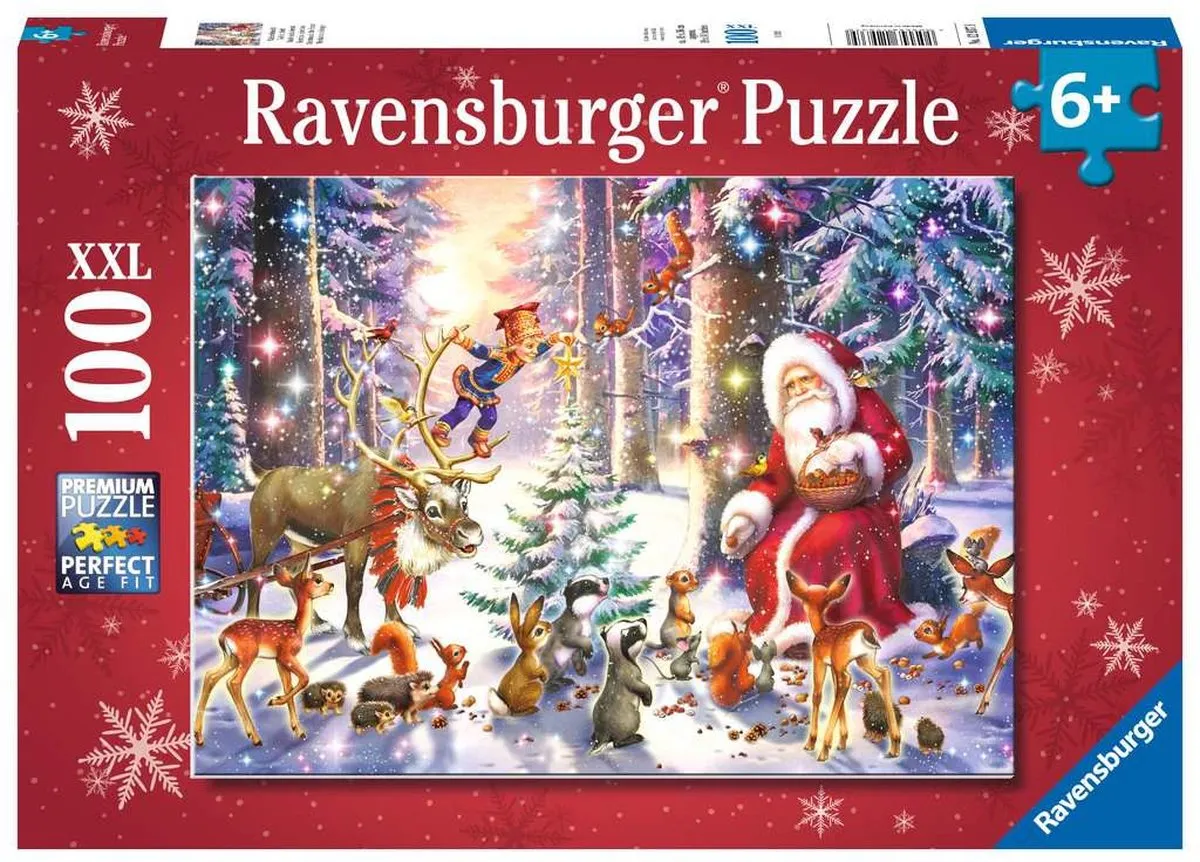Ravensburger Kerstmis in het bos Legpuzzel 100 Stuks - Multicolor