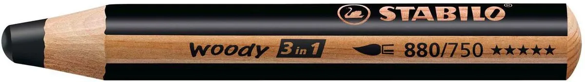 STABILO woody 3 in 1 Potlood - Zwart