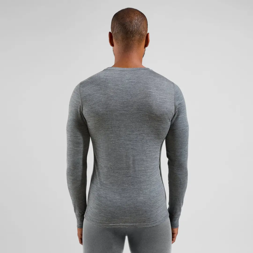 ODLO Natural Merino 200 Thermoshirt - Lange mouwen - Grijs - S - afbeelding 5 van 6