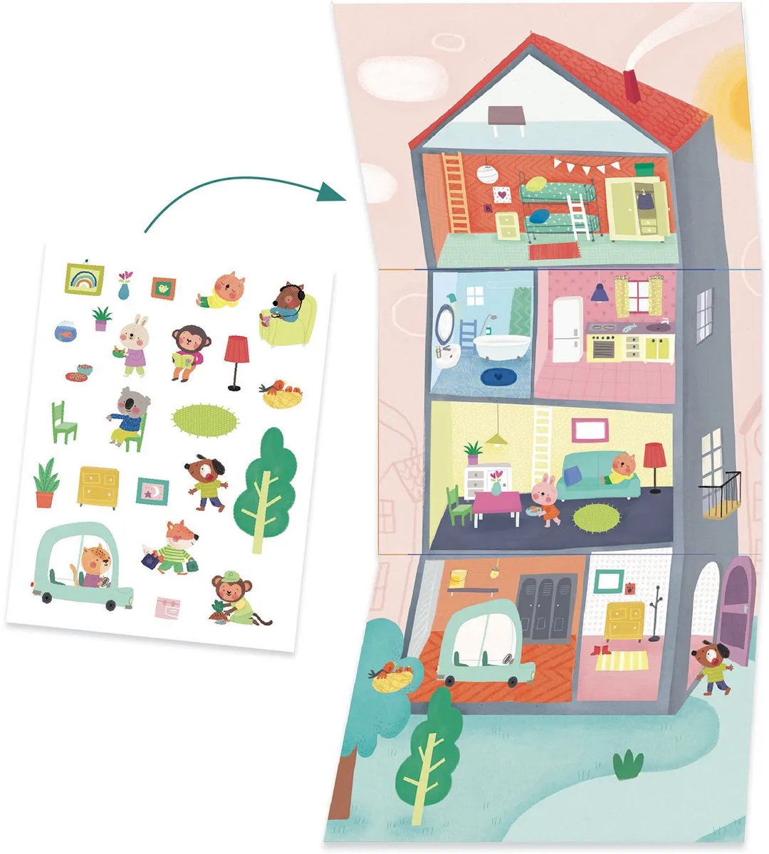 Djeco Animal Houses Multi-Activiteitendoos