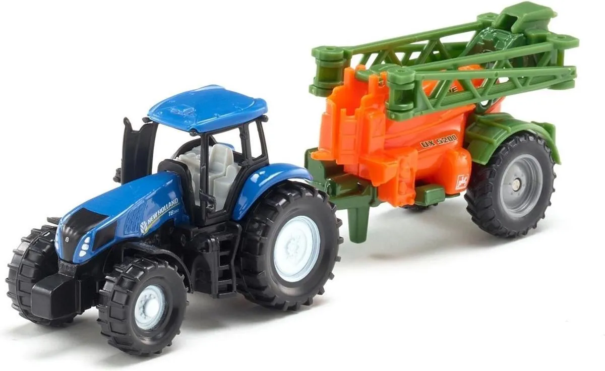 SIKU 1668 New Holland Tractor met Veldspuit