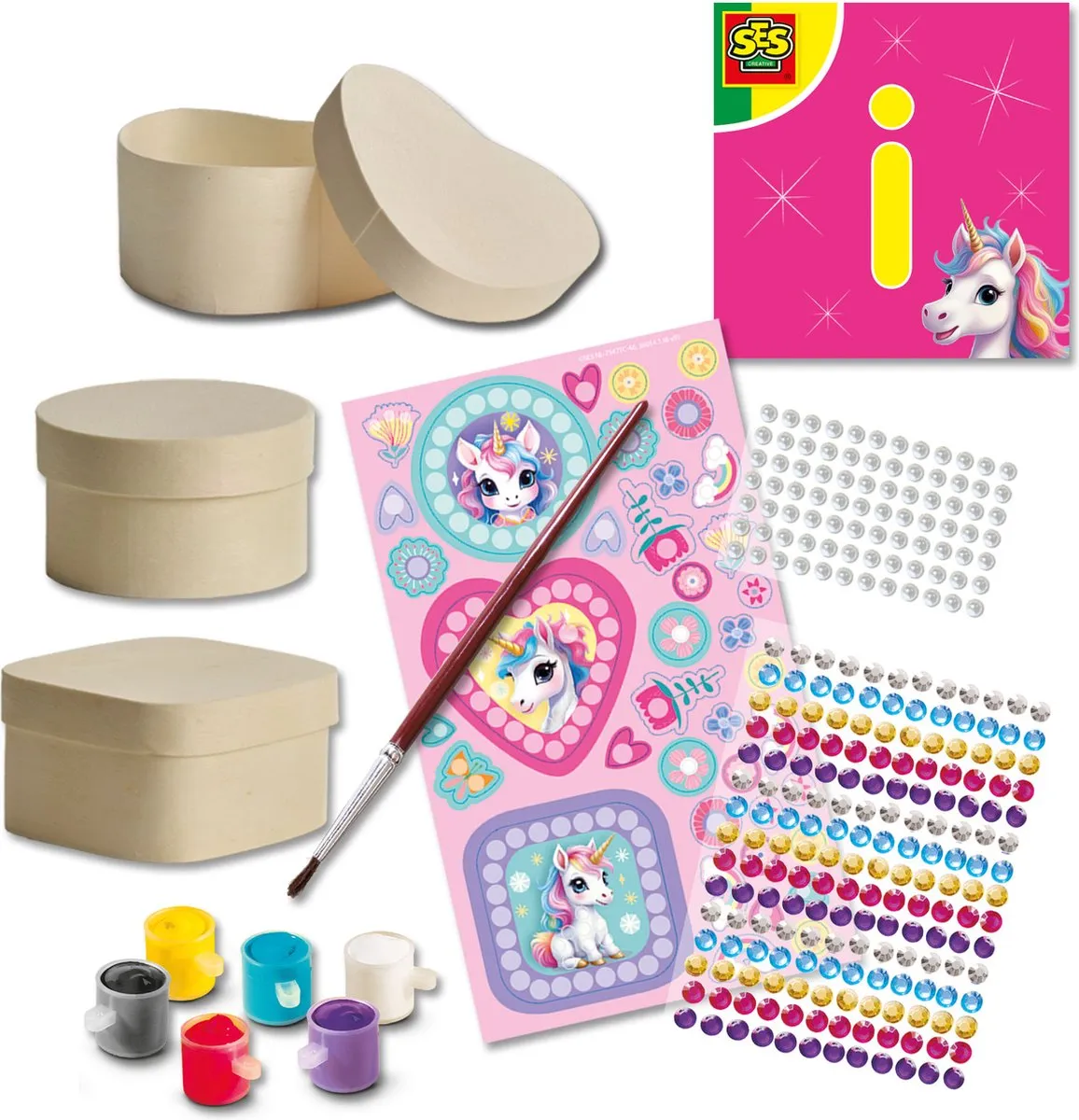 SES Creative Unicorn Diamant Painting - 3 Stuks Multicolor
