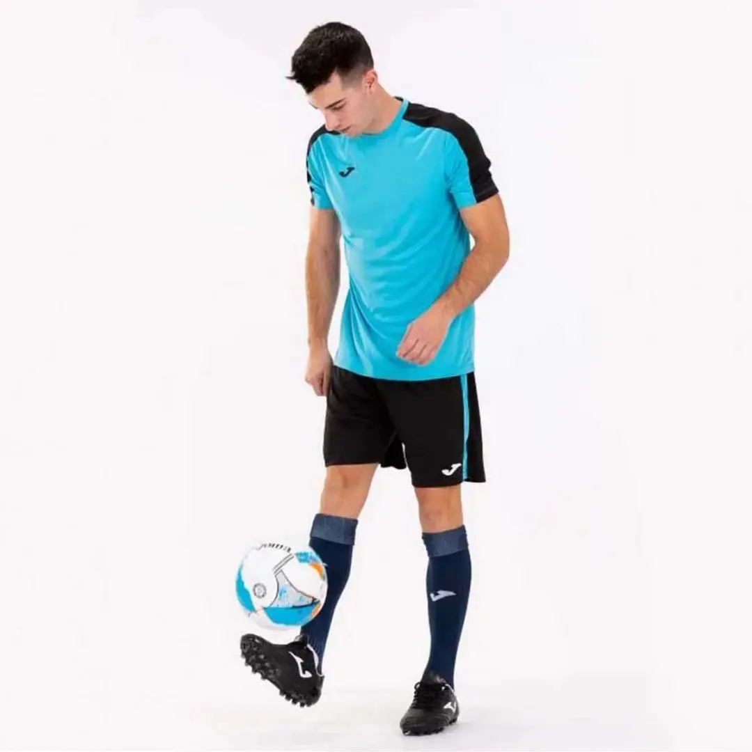 Joma Academy III Shirt Kinderen 104 - Fluor Turquoise/Marine - afbeelding 5 van 5