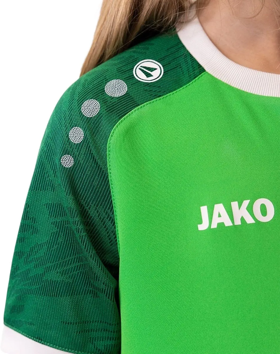JAKO Iconic SS Shirt Junior 140 - Donkergroen/Wit - afbeelding 6 van 6