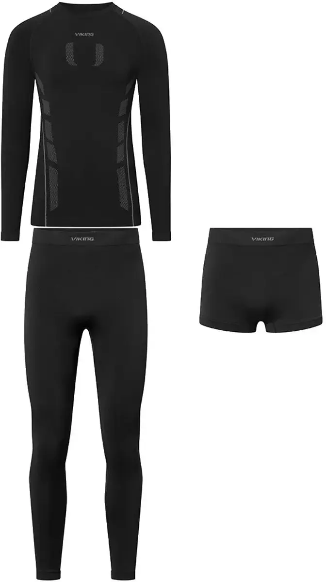 Viking Eiger 2.0 Basislaagset M - Zwart/Grijs - afbeelding 4 van 4