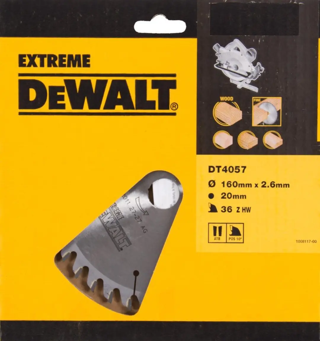 DeWALT DT4057 Cirkelzaagblad CZB 160x1.8x20mm 36T