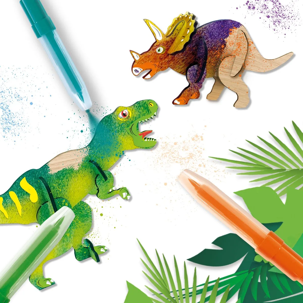 SES Creative Blow Airbrush Pens Dino's - 5 Stuks