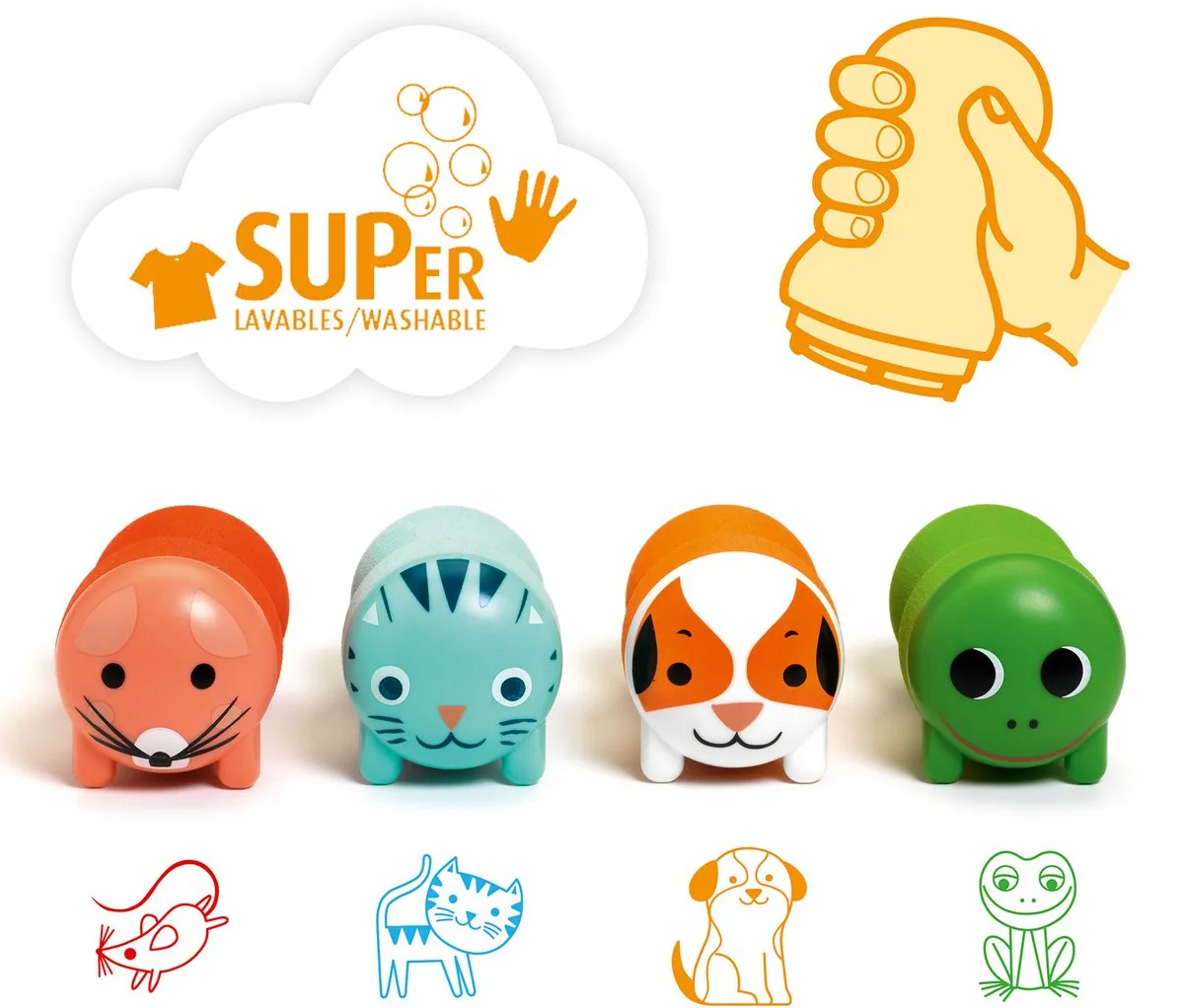Djeco Garden Animals Stempels