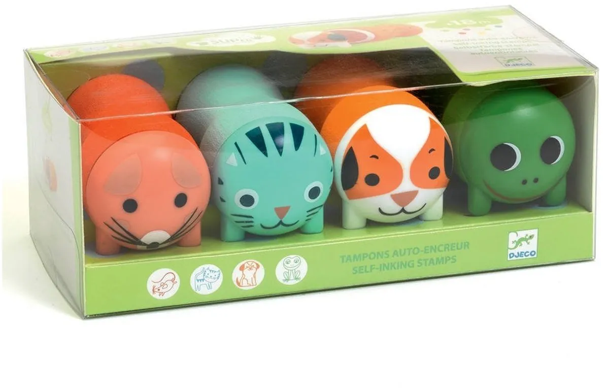 Djeco Garden Animals Stempels - Meerkleurig
