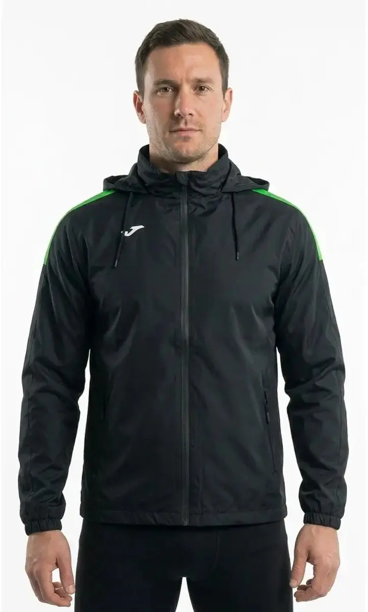 Joma Trivor Jas - Zwart/Lime - Maten L/XL - afbeelding 2 van 5