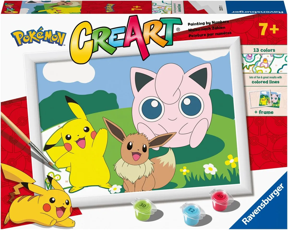 Ravensburger CreArt Pokémon Classics Schilderen op nummer - Multicolor