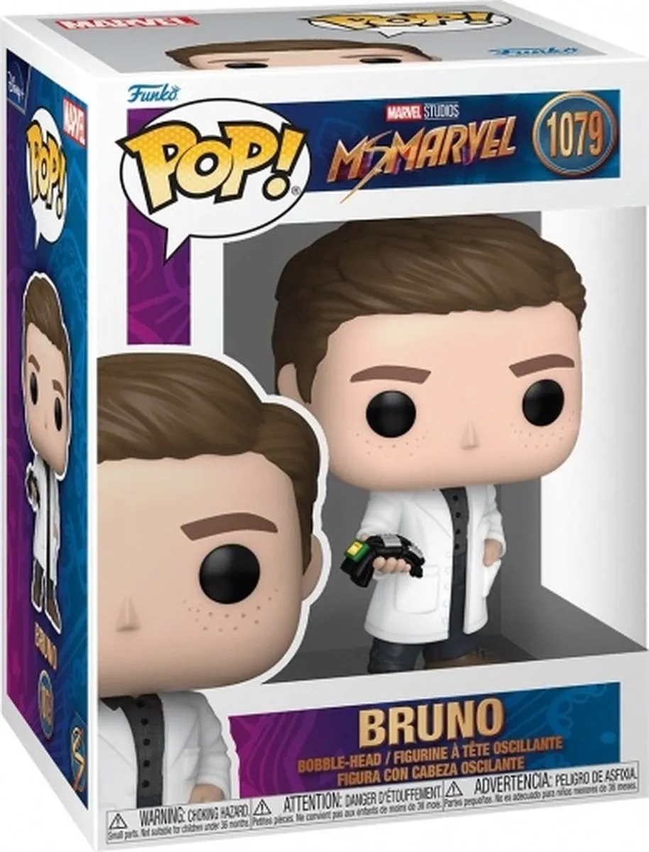 Funko Marvel POP! Miss Marvel Bruno 133100 Verzamelfiguur - 9cm - Multicolor