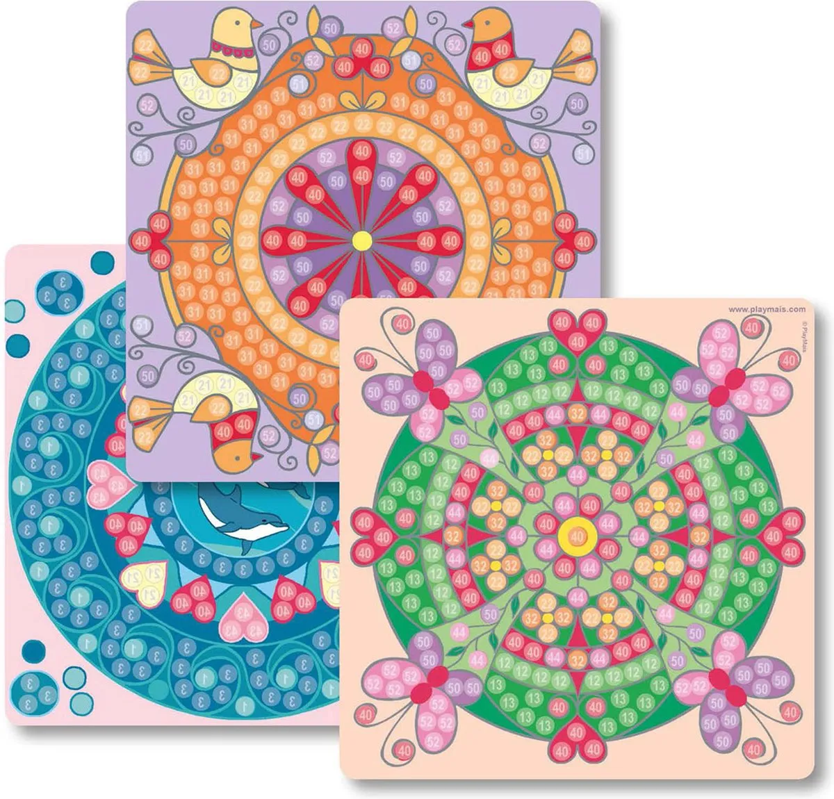 PlayMais Mosaic Kaarten Versieren Mandala