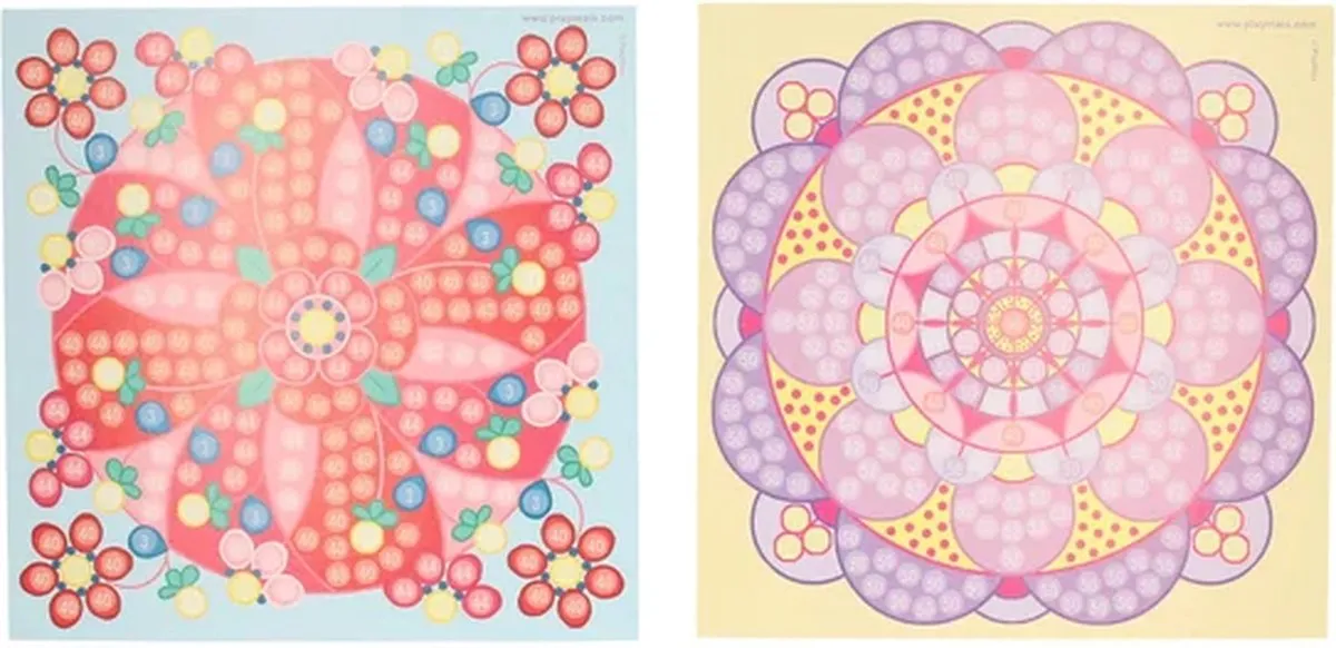 PlayMais Mosaic Kaarten Versieren Mandala - 6 Stuks - Multicolor