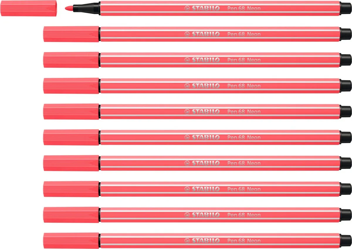 STABILO Pen 68 Neon Rood