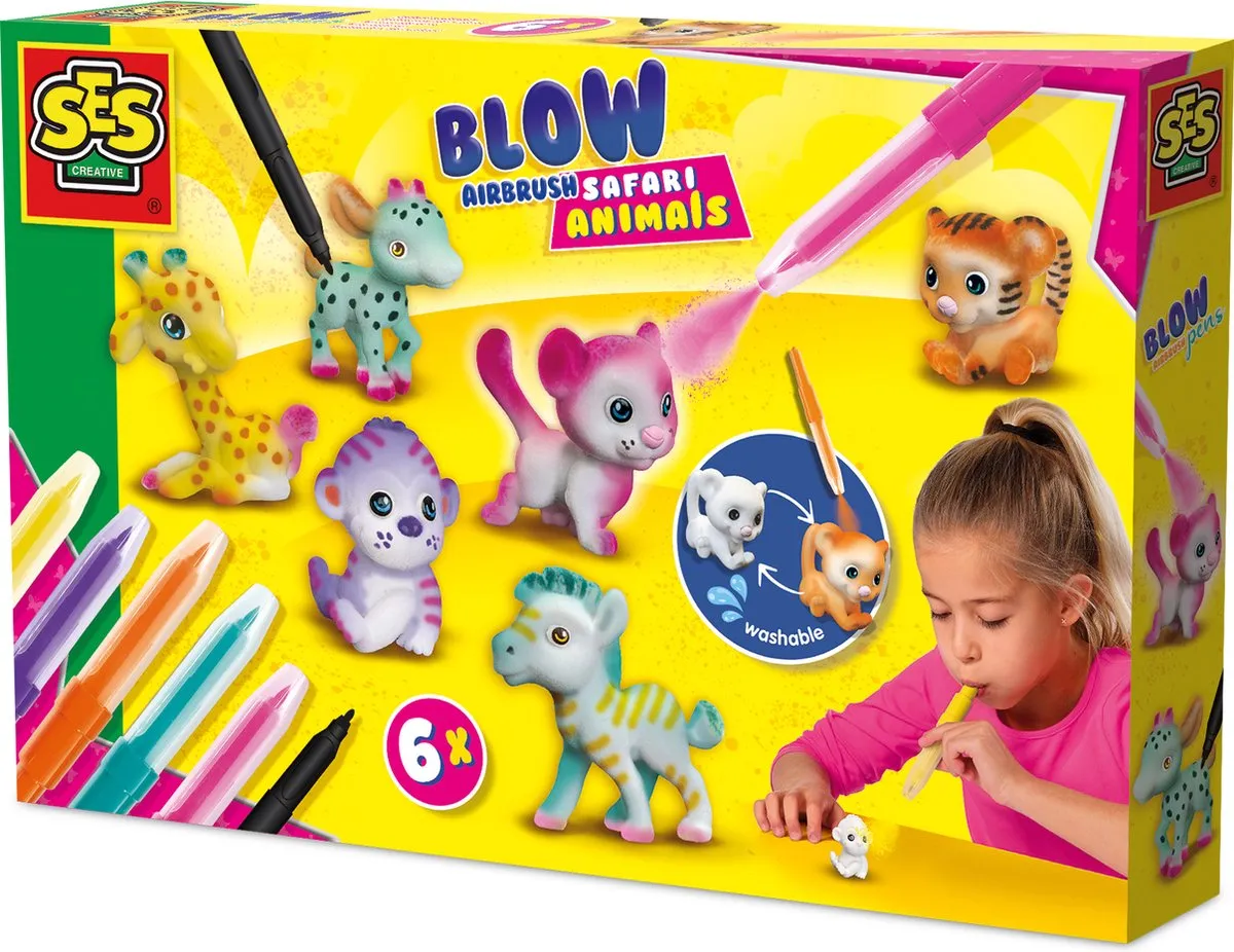 SES Creative Safari Dieren Airbrush Pens