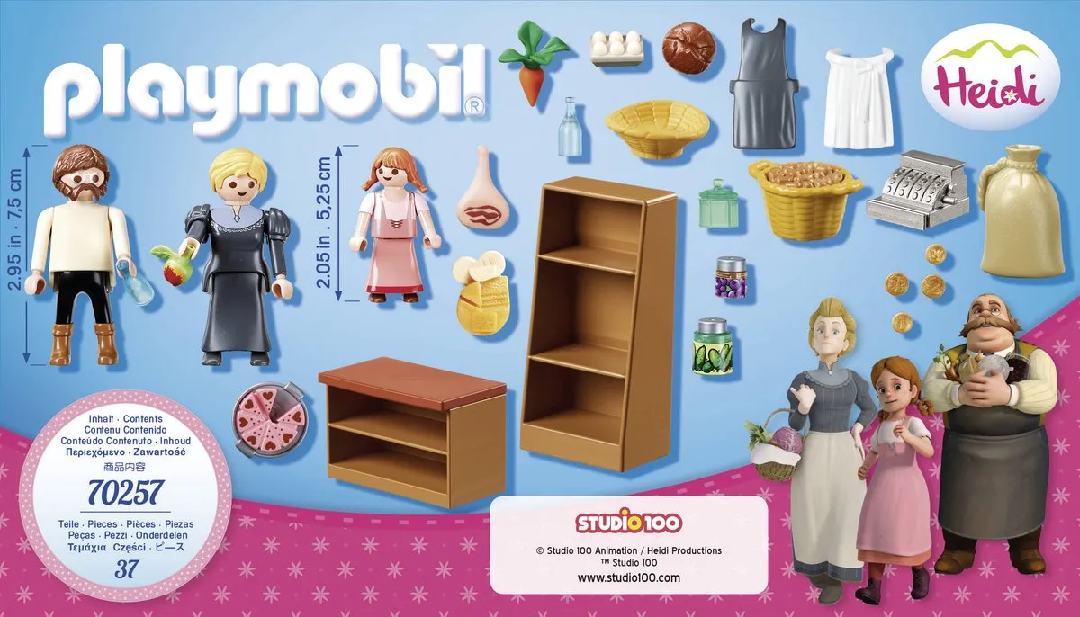Playmobil Heidi Buurtwinkel van de Kellers 70257 - Multicolor - afbeelding 6 van 6