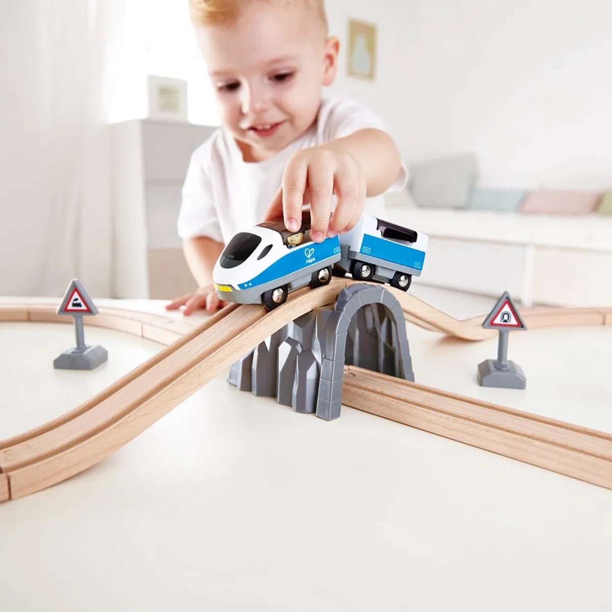 Hape Houten Treinbaan Figuur 8 E3729 - 20 Stukken - Veelkleurig