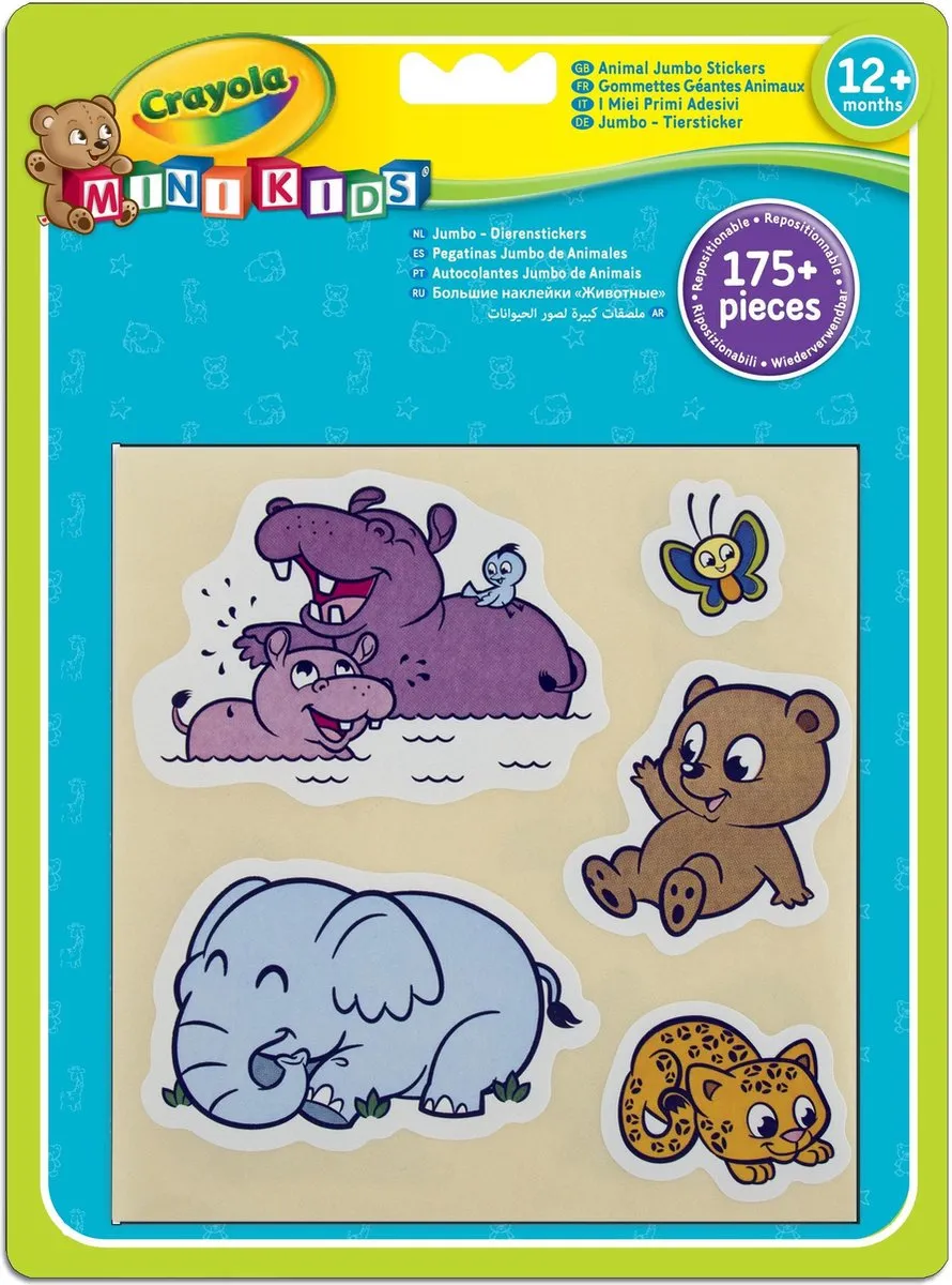 Crayola Jumbo Stickers Dieren Multicolor