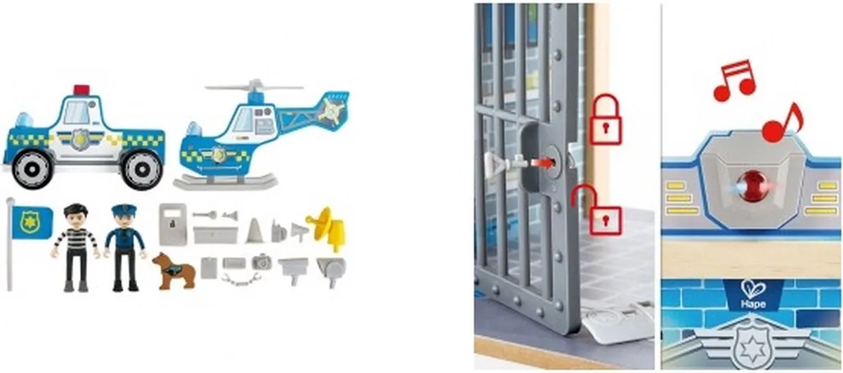 Hape Polizeistation E3050 - Veelkleurig
